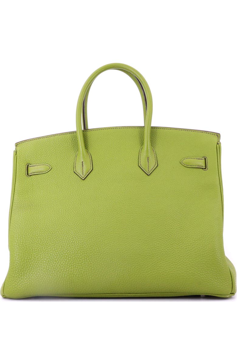 Pre-Owned Hermes Birkin Handbag Verso Togo with Palladium Hardware 35, Alternate, color, Verso - Vert Anis/Raisin