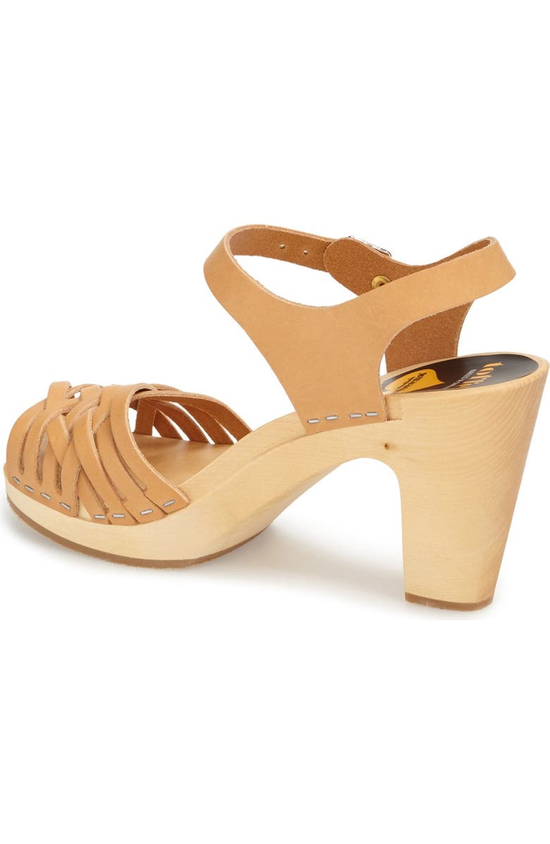 Swedish Hasbeens 'Braided Sky High' Ankle Strap Sandal, Alternate, color,