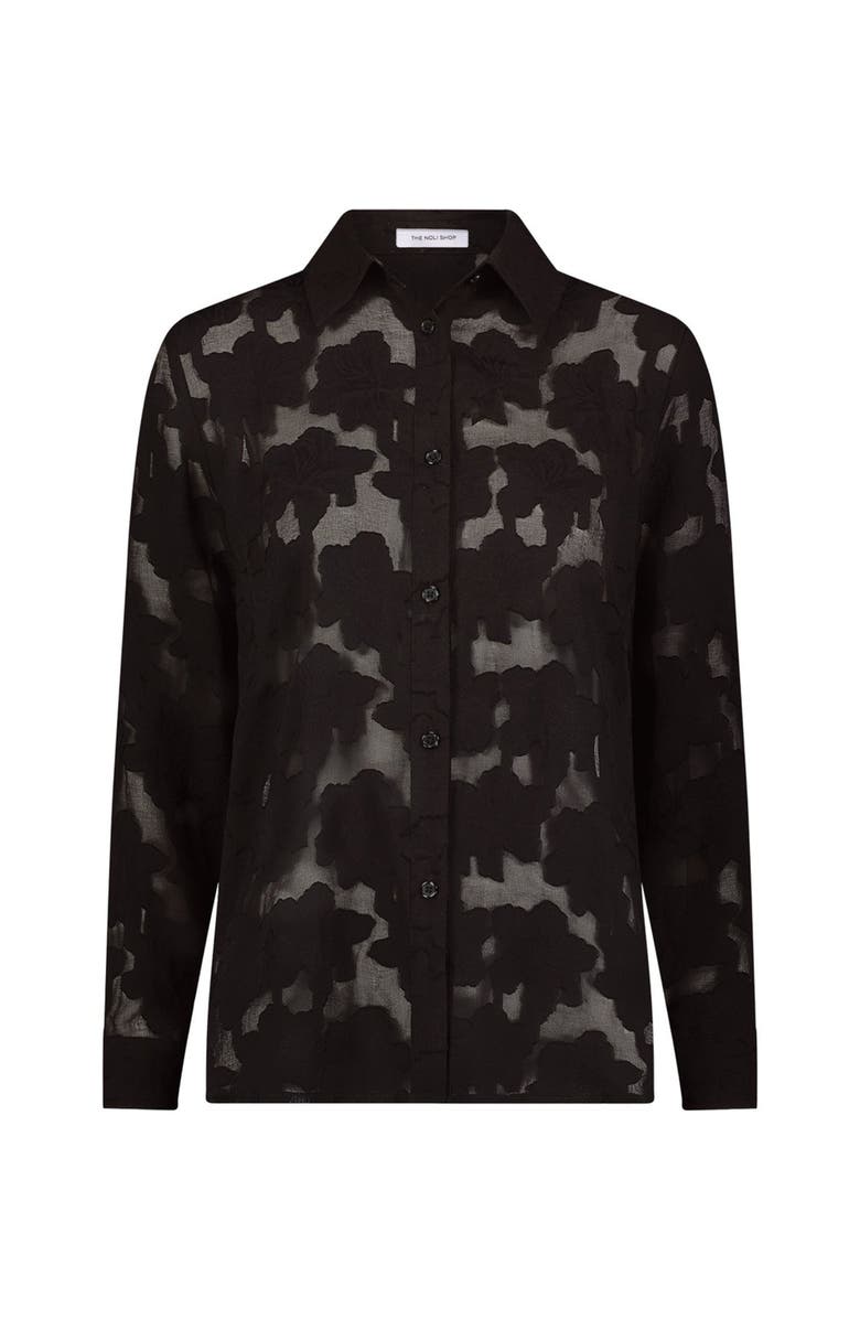 The Noli Shop Stelle Button Up, Alternate, color, Black