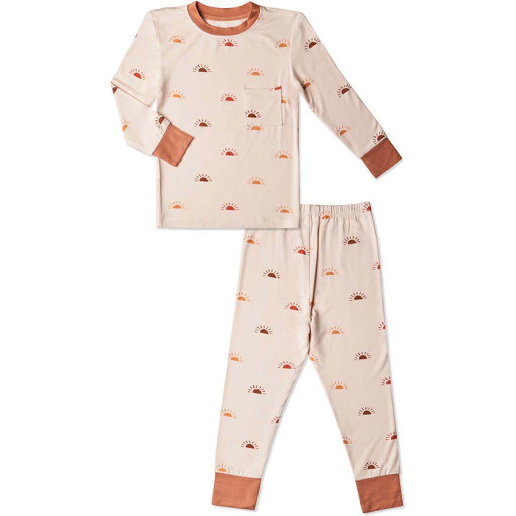 Everly Grey Emerson Fitted Long Sleeve 2-piece Pajamas In Multi