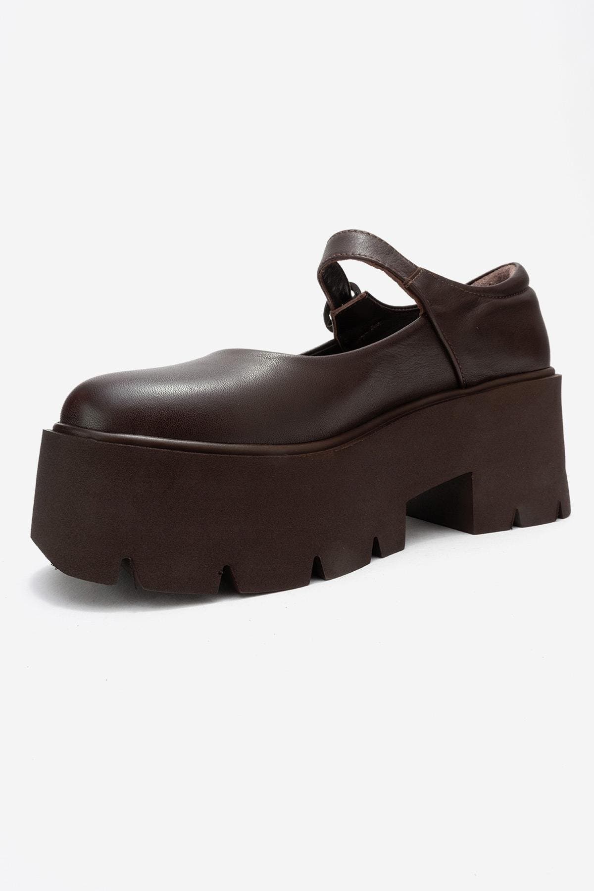Forever & Always Shoes Orina Leather Platform Mary Jane Shoe, Alternate, color, Brown