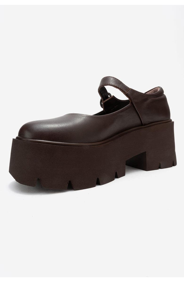 Forever & Always Shoes Orina Leather Platform Mary Jane Shoe, Alternate, color, Brown