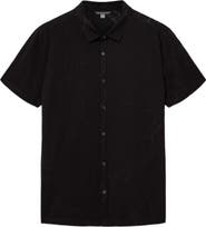 John Varvatos Elio Tangled Burnout Short Sleeve Button-Up Shirt