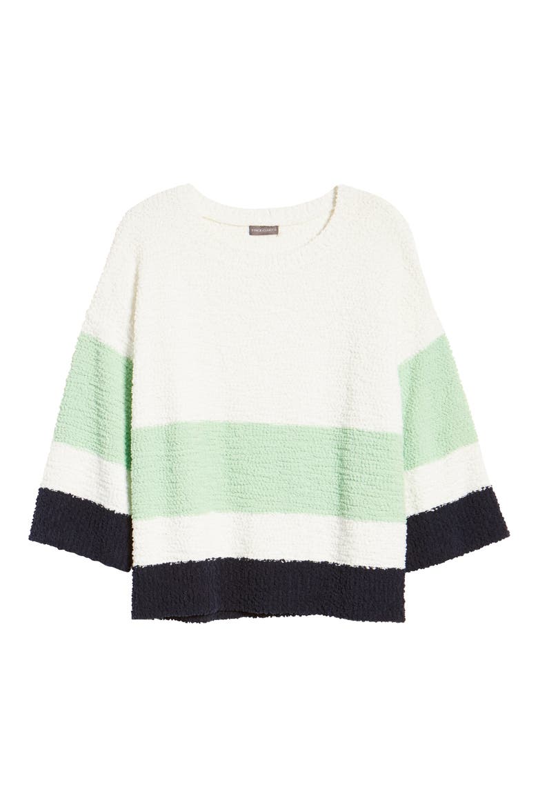 Colorblock Teddy Knit Sweater, Alternate, color, PISTACHIO