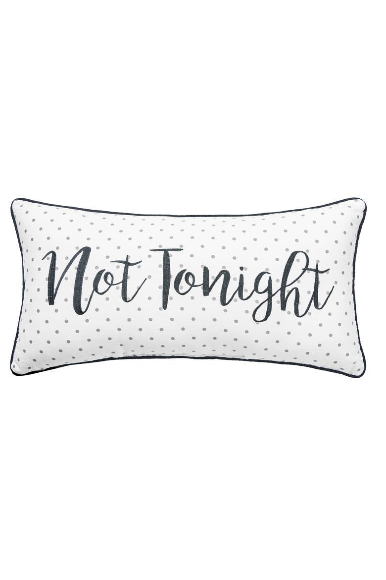 Tonight/Not Tonight Reversible Pillow, Alternate, color, White
