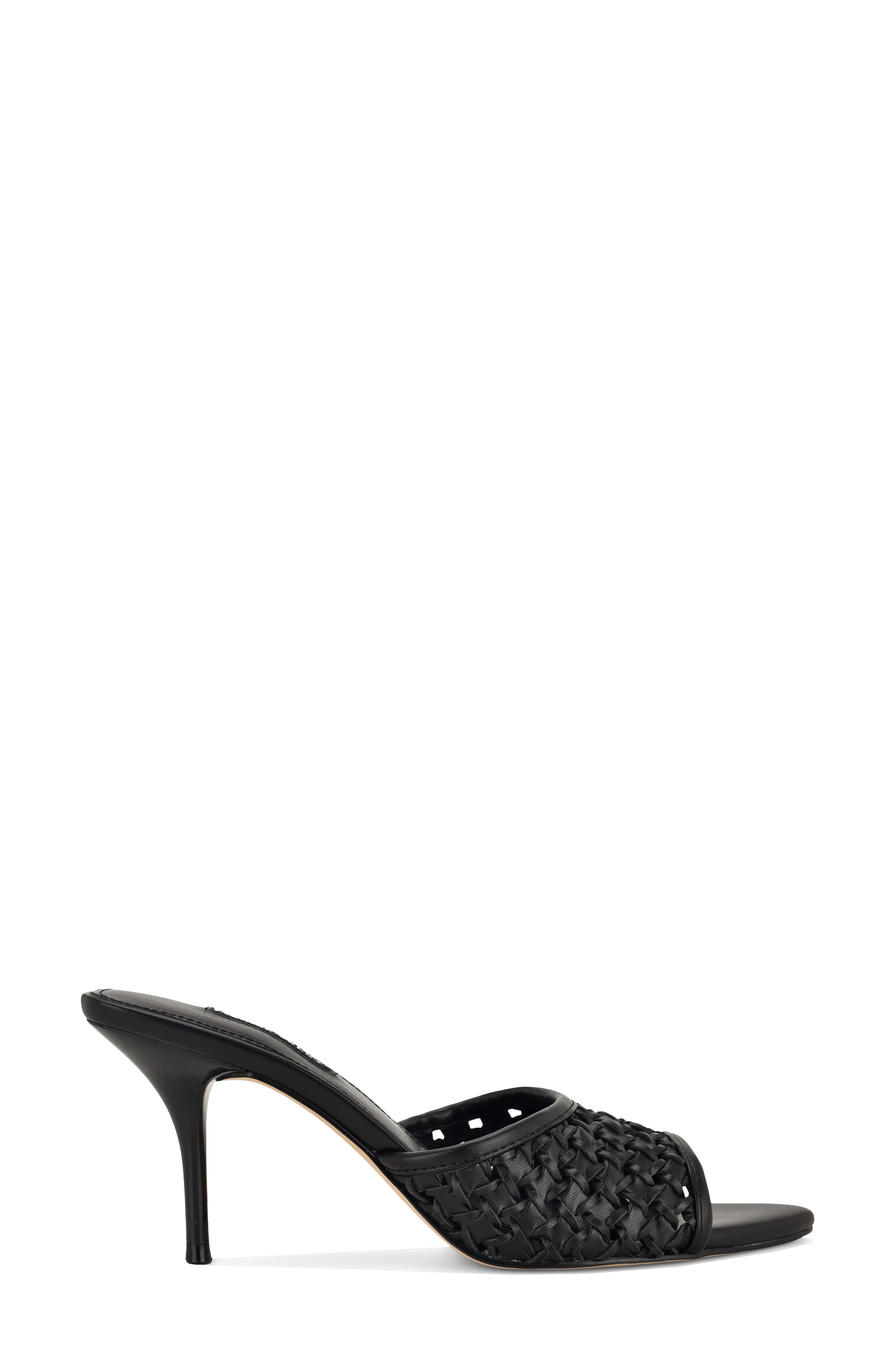 Nine West Kirela Woven Sandal, Alternate, color, Black