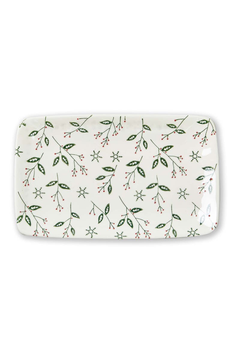 Tis The Season Rectangular Serving Platter Dishwasher Safe, Main, color, Beige