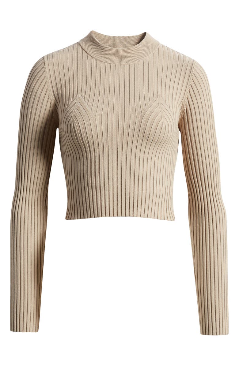 The Range Crop Rib Sweater, Alternate, color, Dark Pearl