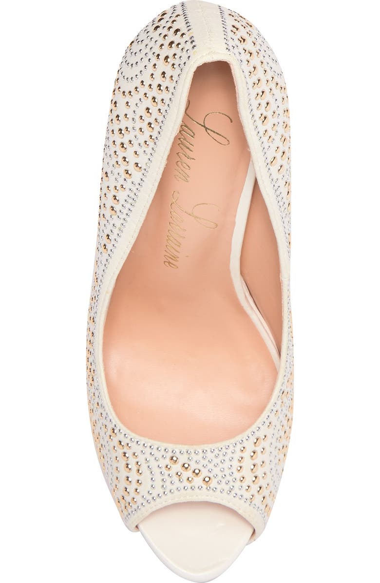 Lauren Lorraine 'Candy' Crystal Peep Toe Pump, Alternate, color,