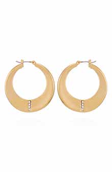 Vince Camuto Crystal Hoop Earrings