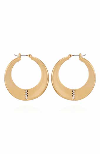 Vince Camuto Crystal Hoop Earrings