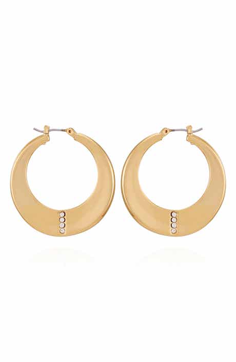 Vince Camuto Crystal Hoop Earrings