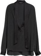 TOM FORD Dot Silk Crepe Tunic Top