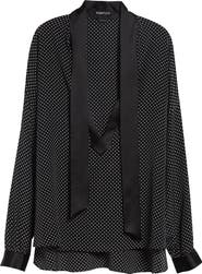 TOM FORD Dot Silk Crepe Tunic Top