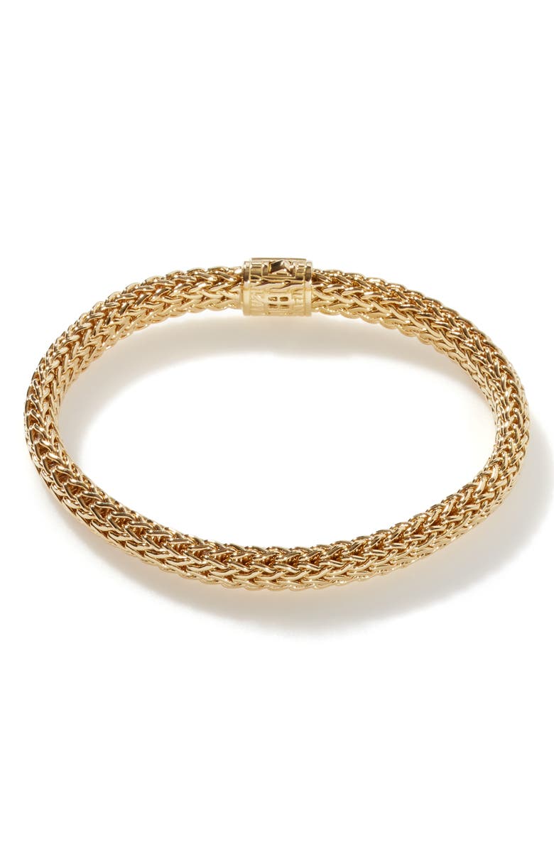 John Hardy Classic Chain Diamond & 18K Gold 5mm Bracelet, Alternate, color, 