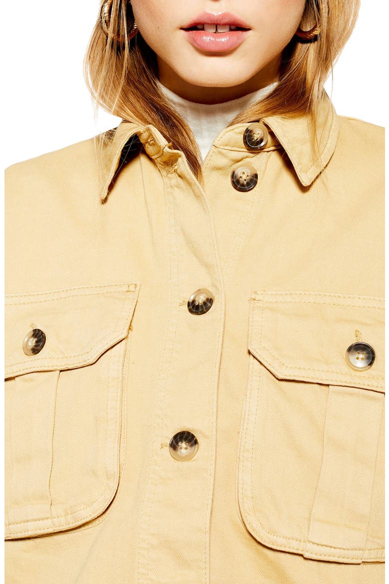 Jack Raw Hem Shirt Jacket, Alternate, color, STONE