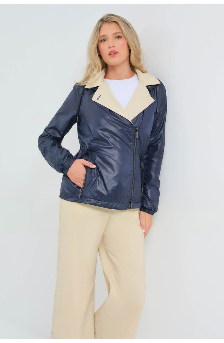 Anatomie Lexie Performance Cotton & Nylon Reversible Trench Jacket, Alternate, color, Wheat/Navy