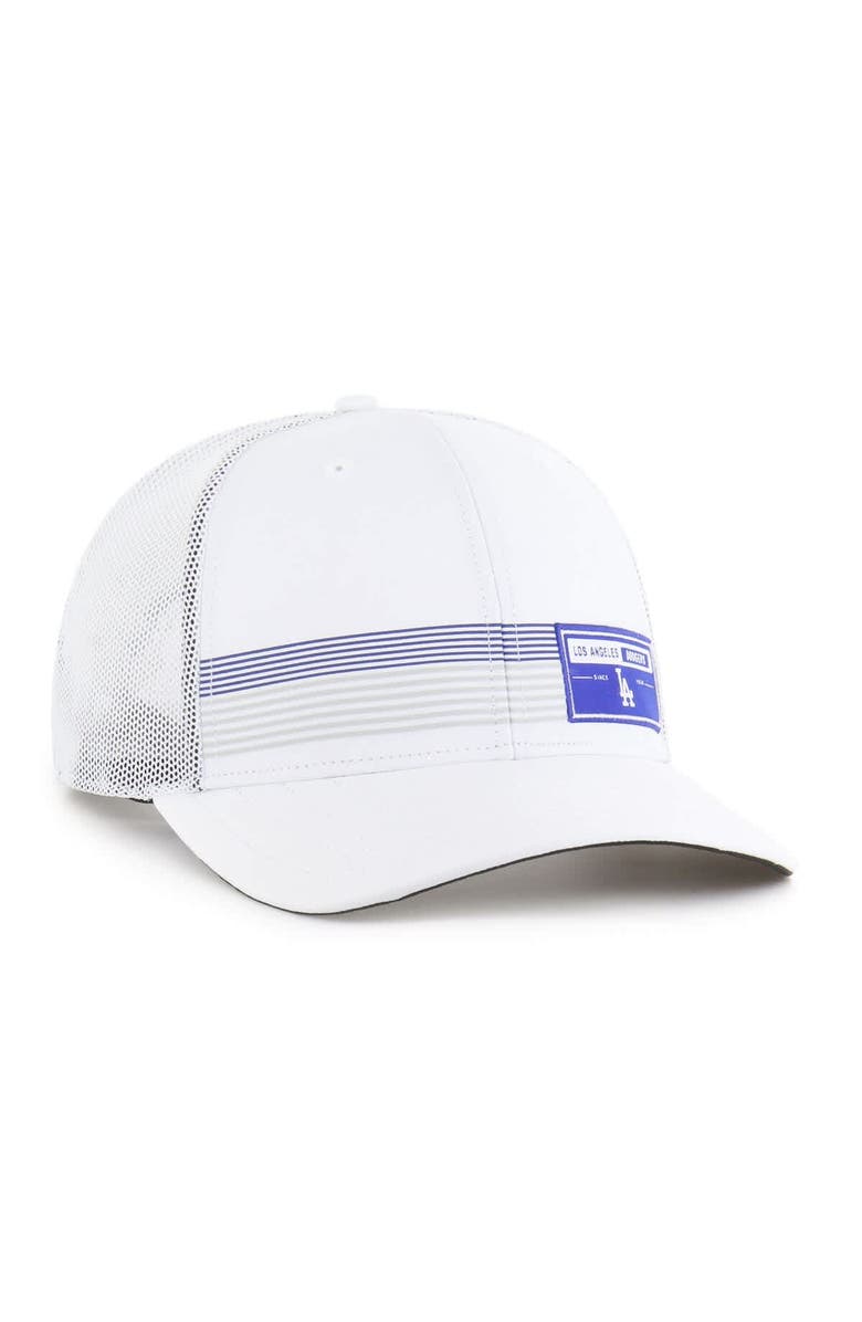'47 Men's '47  White Los Angeles Dodgers Rangefinder brrr Trucker Adjustable Hat, Alternate, color, 