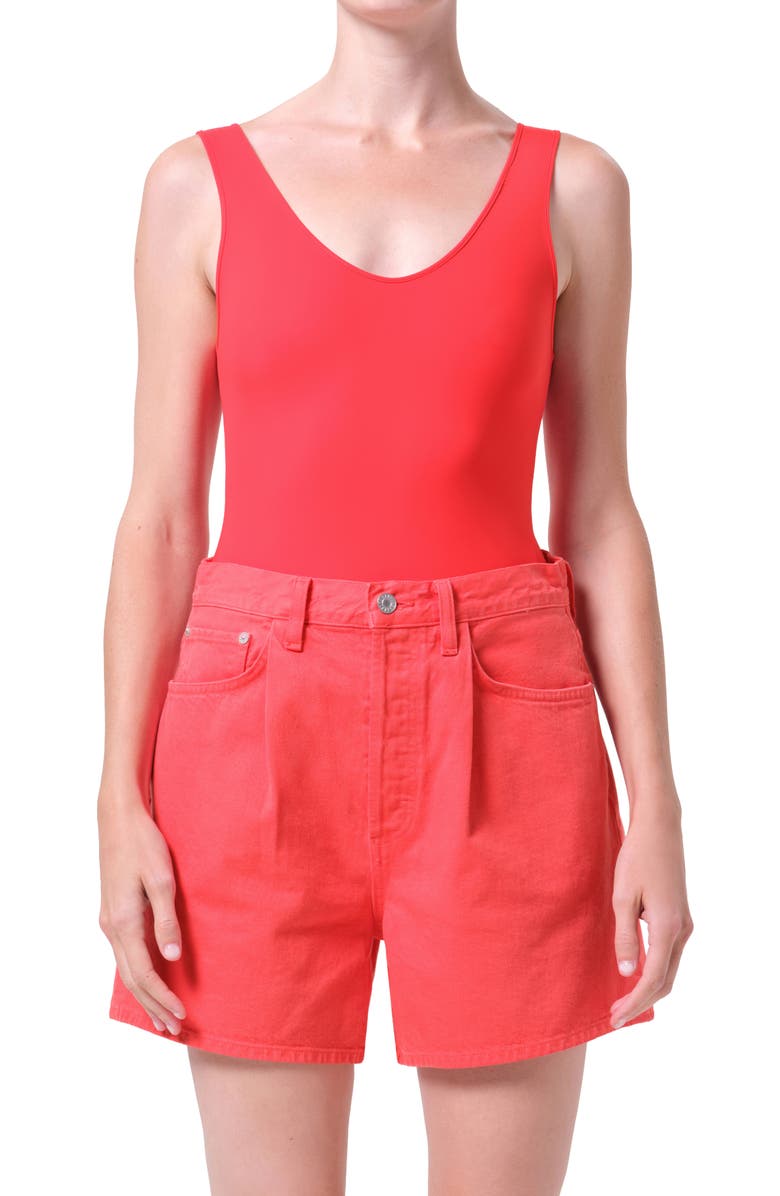 AGOLDE Tora Bodysuit, Main, color, Vermilion