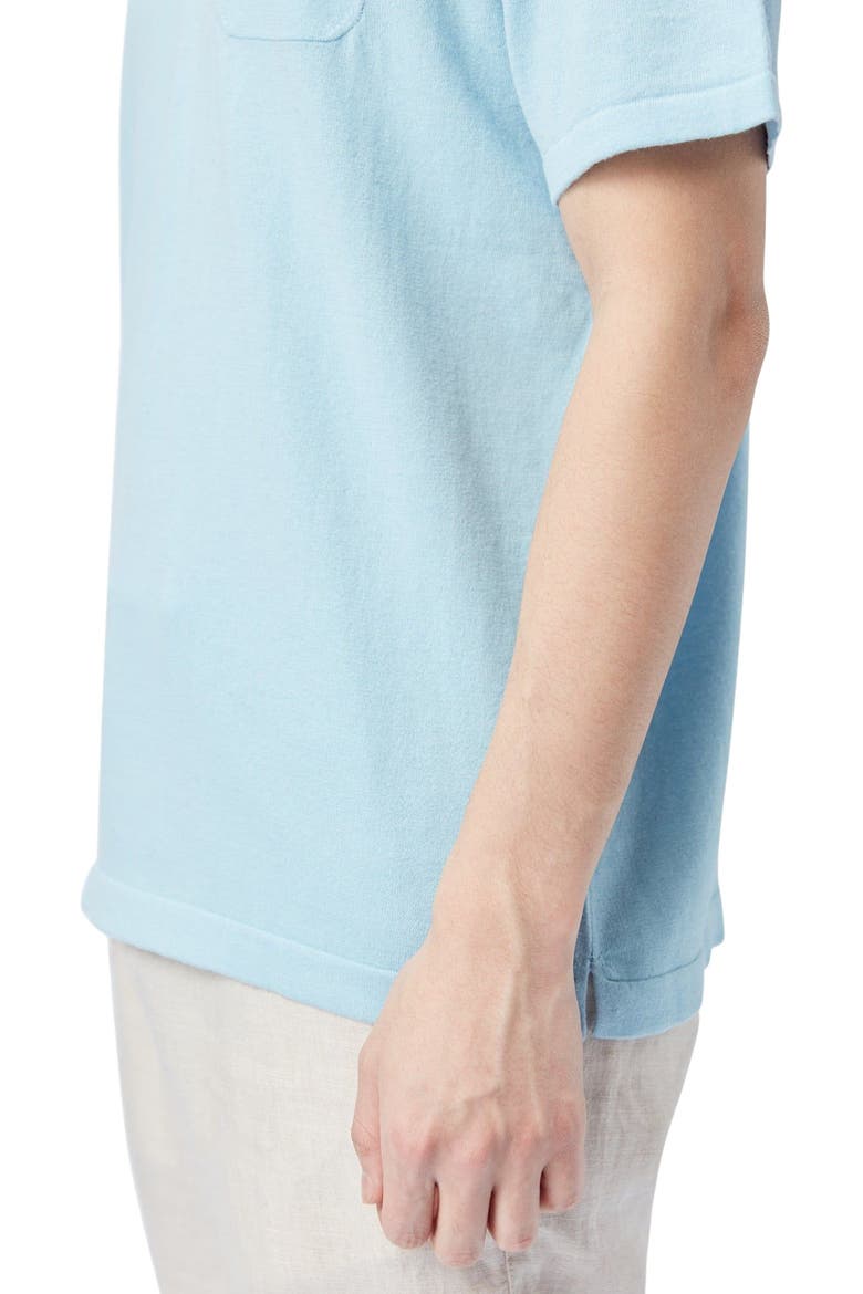 Men's Cotton Silk Cashmere Blend Polo Shirt, Alternate, color, aquamarine