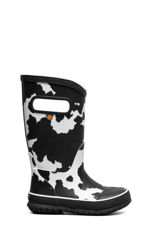 Bogs Kids' Cow Print Rain Boot In Animal Print