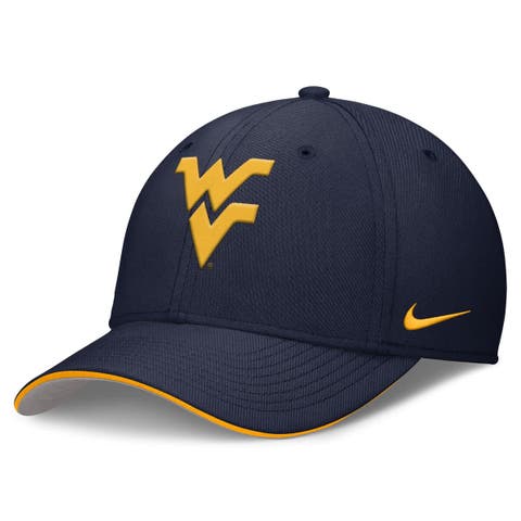 Men's Nike Navy West Virginia Mountaineers 2025 Dugout Coaches Rise Swoosh Performance Flex Hat