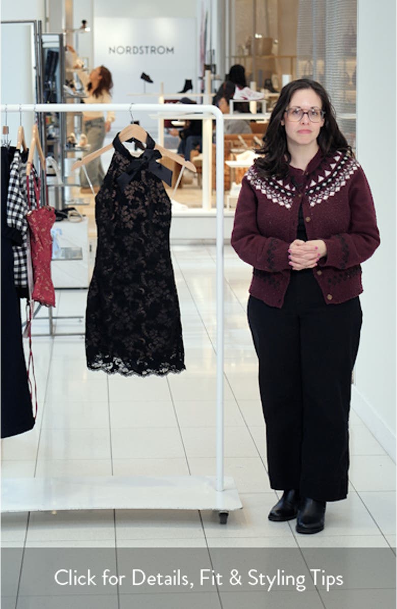 Natalya Lace Halter Body-Con Minidress, sales video thumbnail