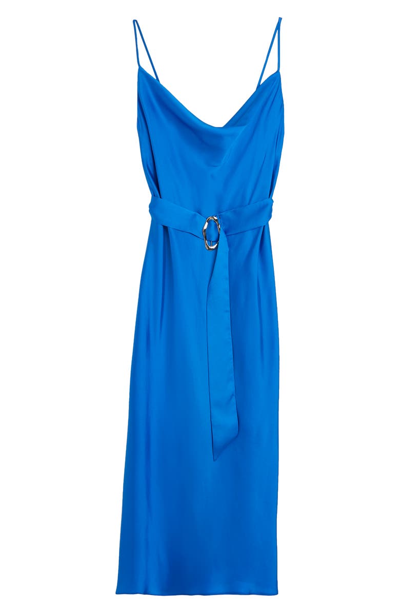 River Island Belted Cowl Neck Slip Dress, Alternate, color,