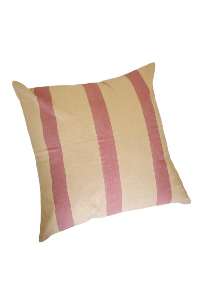 Oh! Stripes Block Print Pillow - Cover Only, Main, color, Rose