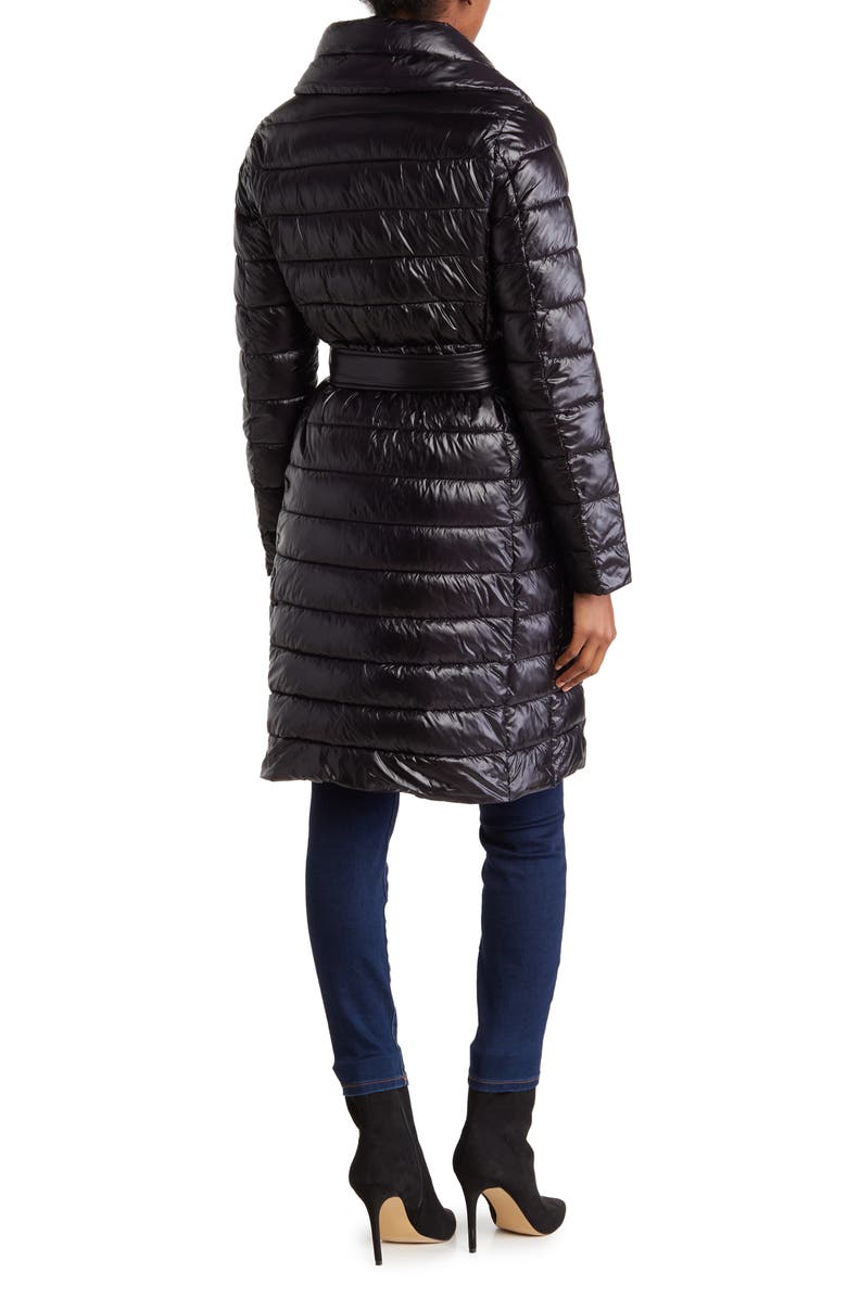 Via Spiga Asymmetrical Zip Front Faux Down Puffer, Alternate, color, 