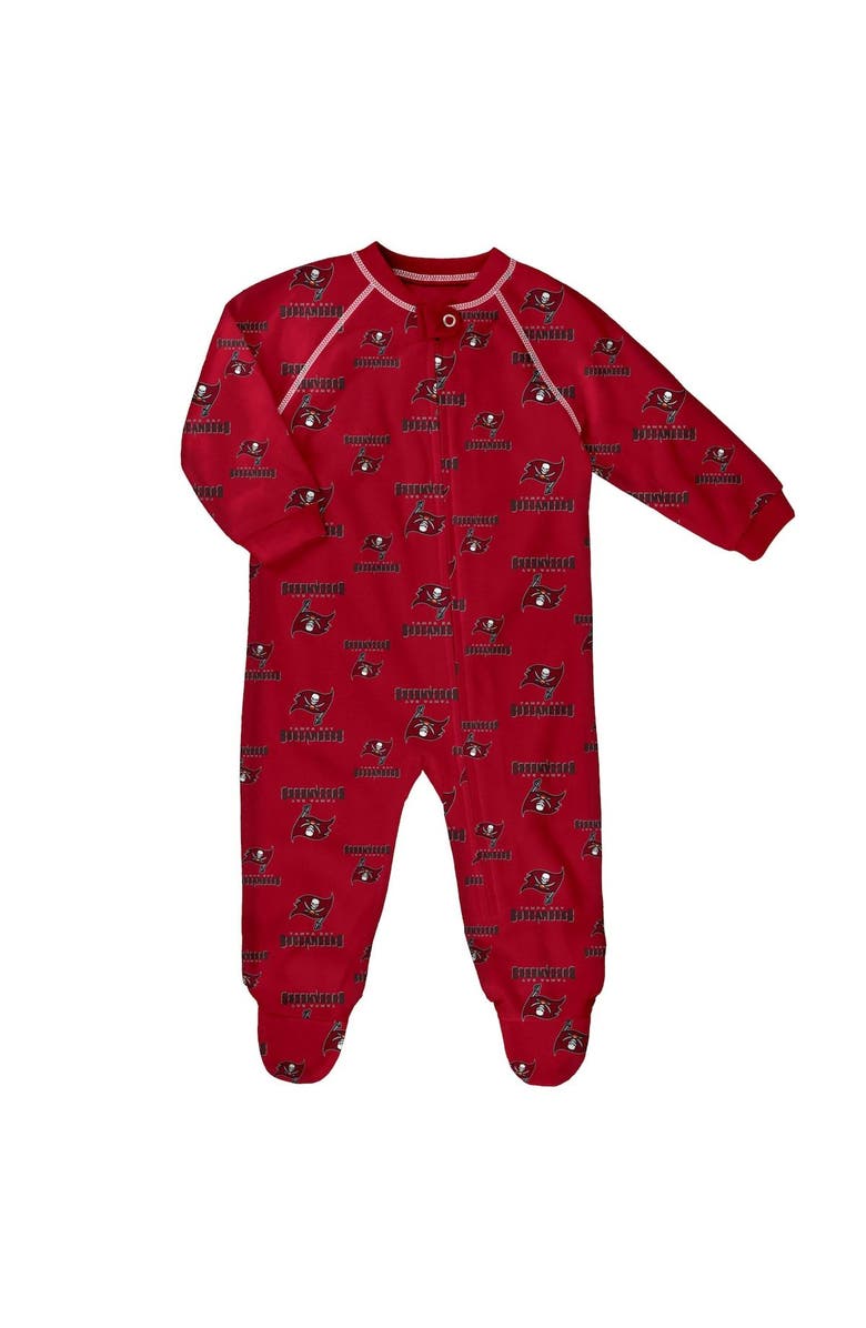 Outerstuff Infant Red Tampa Bay Buccaneers Allover Print Raglan Full-Zip Jumper, Main, color, Red