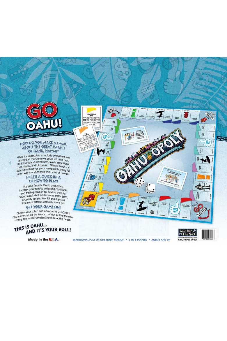 Oahu Opoly Board Game, Alternate, color, Multicolored