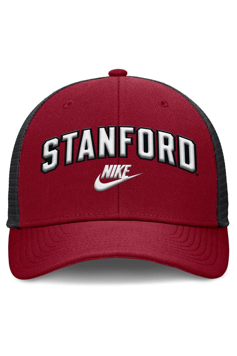 Men's Nike Cardinal/Black Stanford Cardinal Legacy Arch Rise Performance Trucker Adjustable Hat, Alternate, color, Cardinal