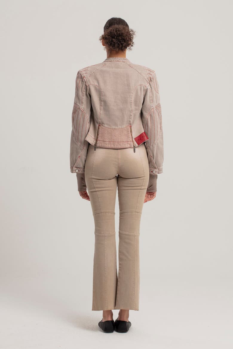 Silken Touch Sheer Long-Sleeve Top, Alternate, color, beige
