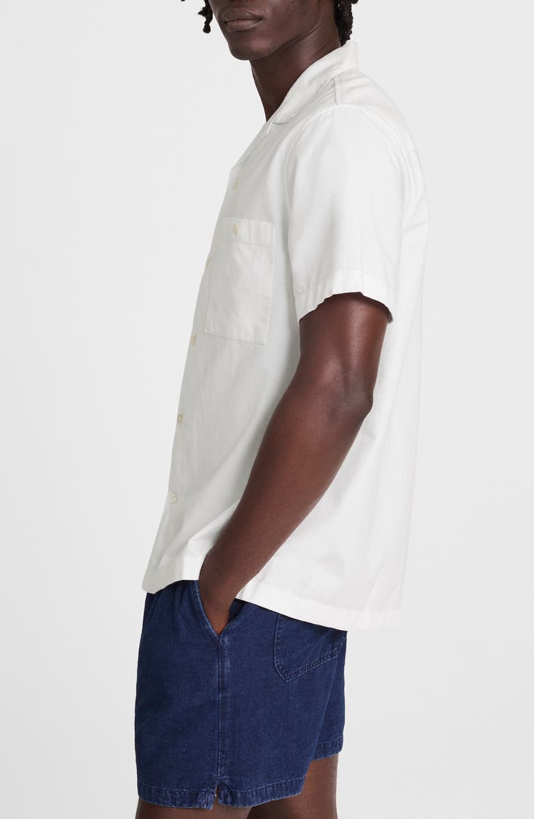 Madewell Twill Camp Shirt, Alternate, color, White