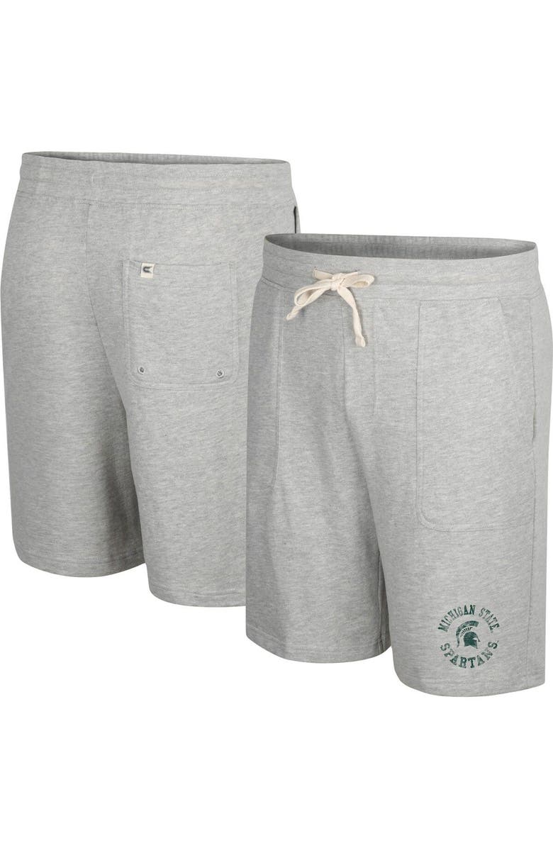 COLOSSEUM Men's Colosseum Heather Gray Michigan State Spartans Love To Hear This Terry Shorts, Main, color, Heather Gray