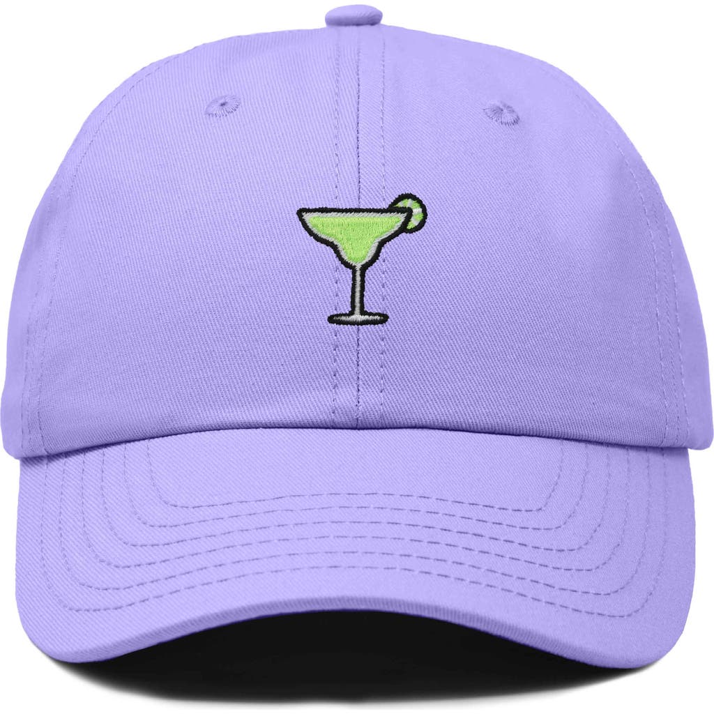 Dalix Margarita Embroidered Dad Hat In Lavender