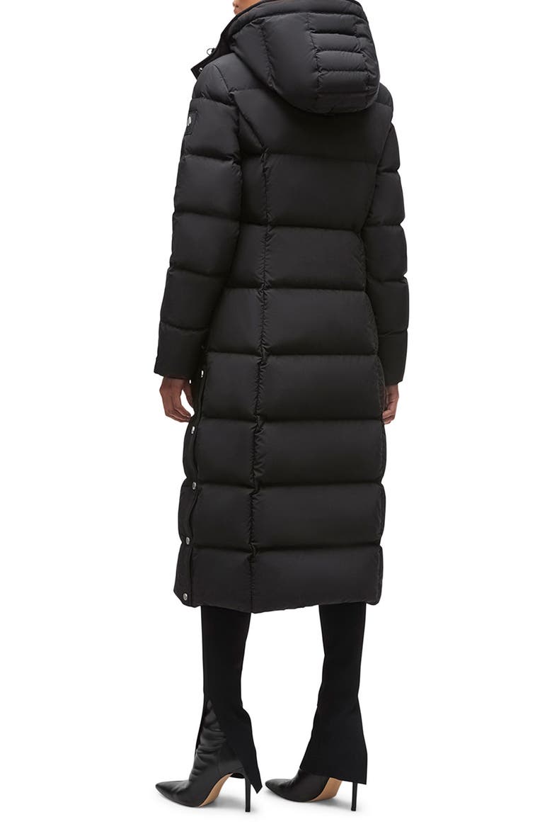 Jocada Hooded Longline Down Parka, Alternate, color, BLACK