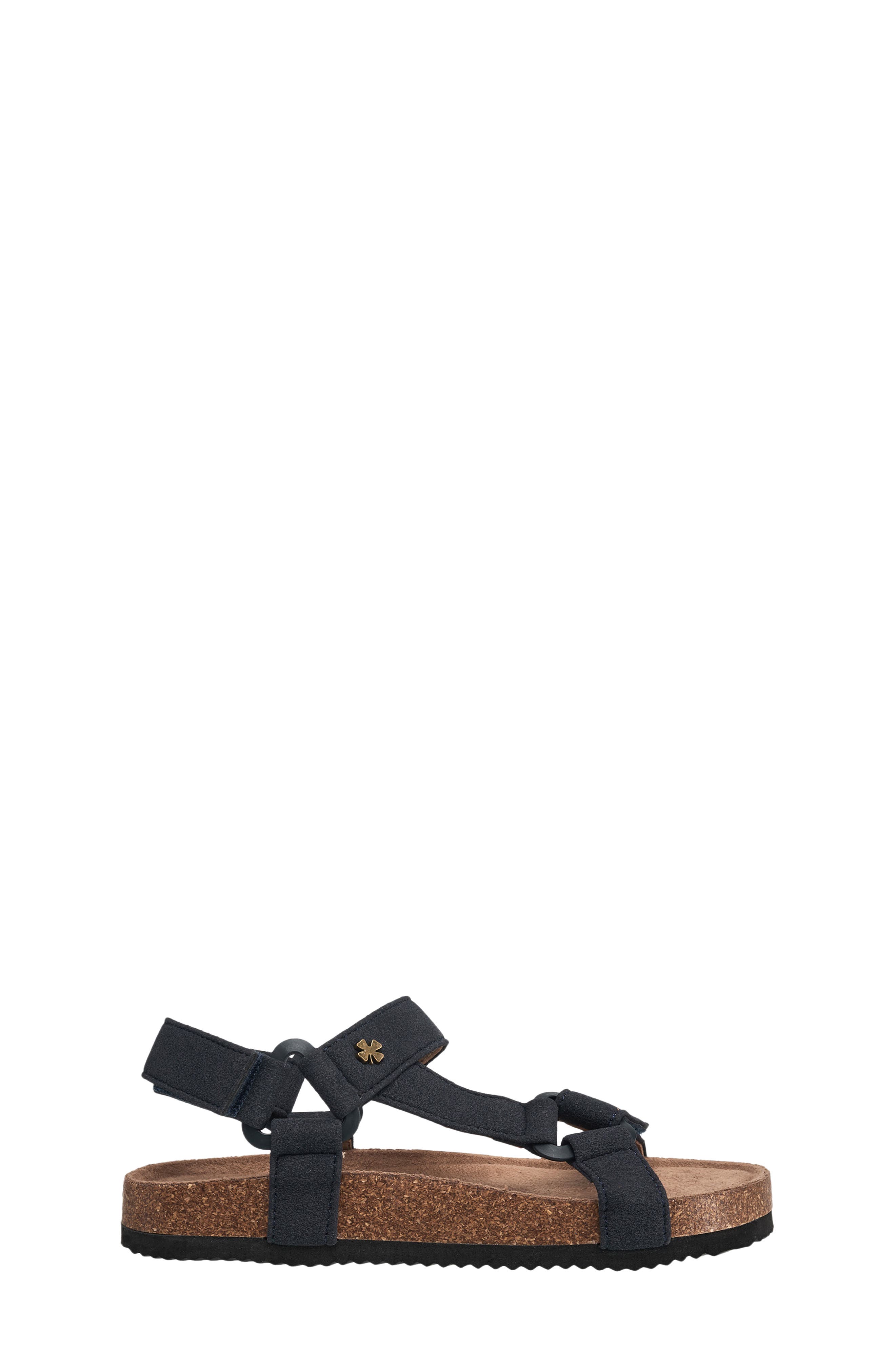Kids' Double Strap Cork Sandal, Alternate, color, NAVY