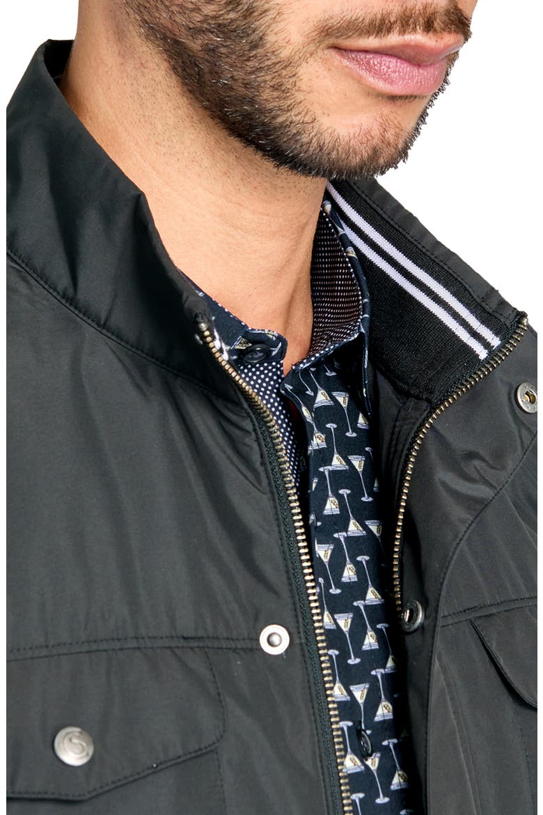 Slim Fit Solid Recycled Hybrid Field Jacket, Alternate, color, BLACK