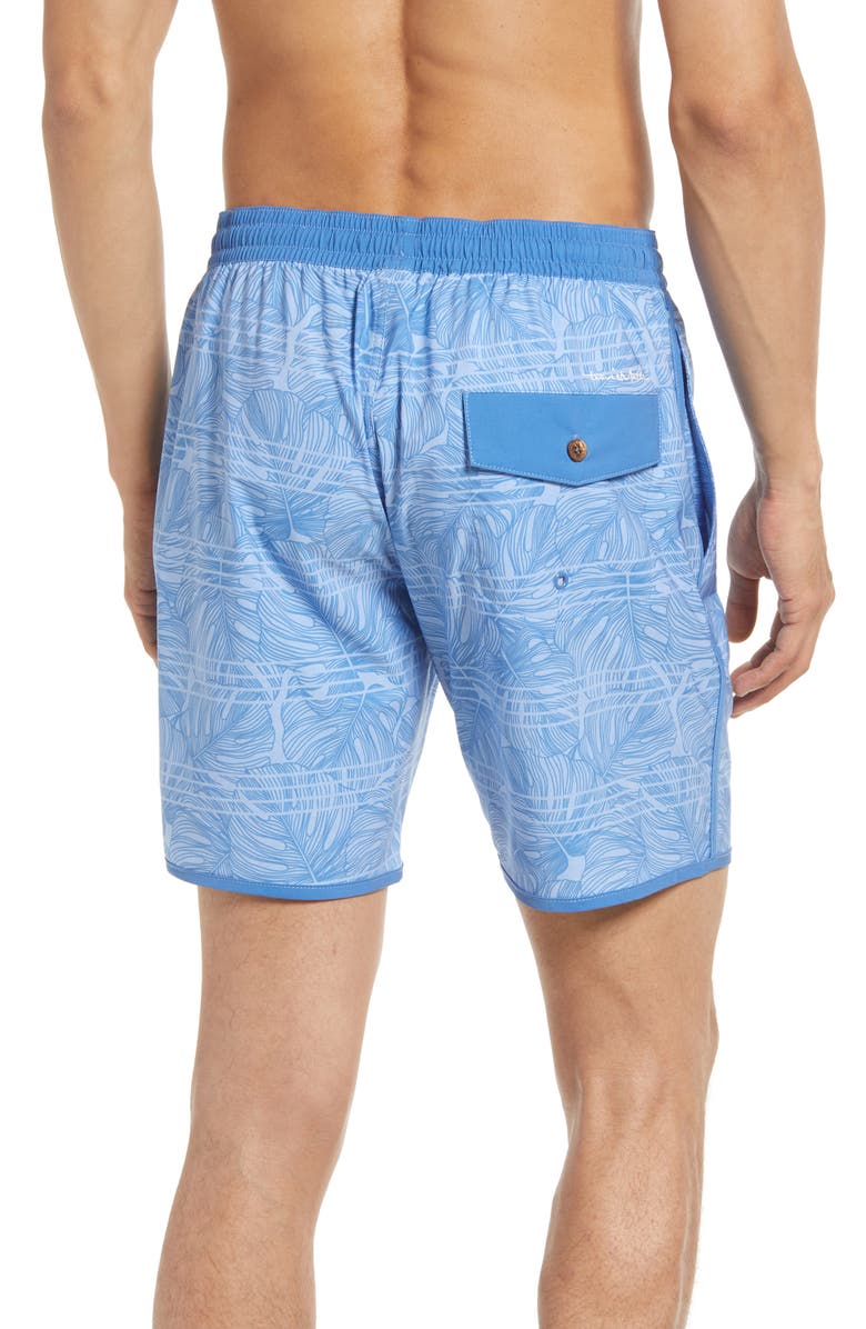 TravisMathew Perth Swim Trunks, Alternate, color, Heather Vintage Indigo