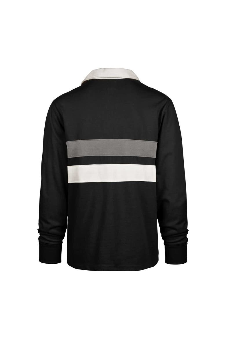 Men's '47 Black Texas A&M Aggies Clubhouse Knox Thames Long Sleeve Rugby Polo, Alternate, color, Black