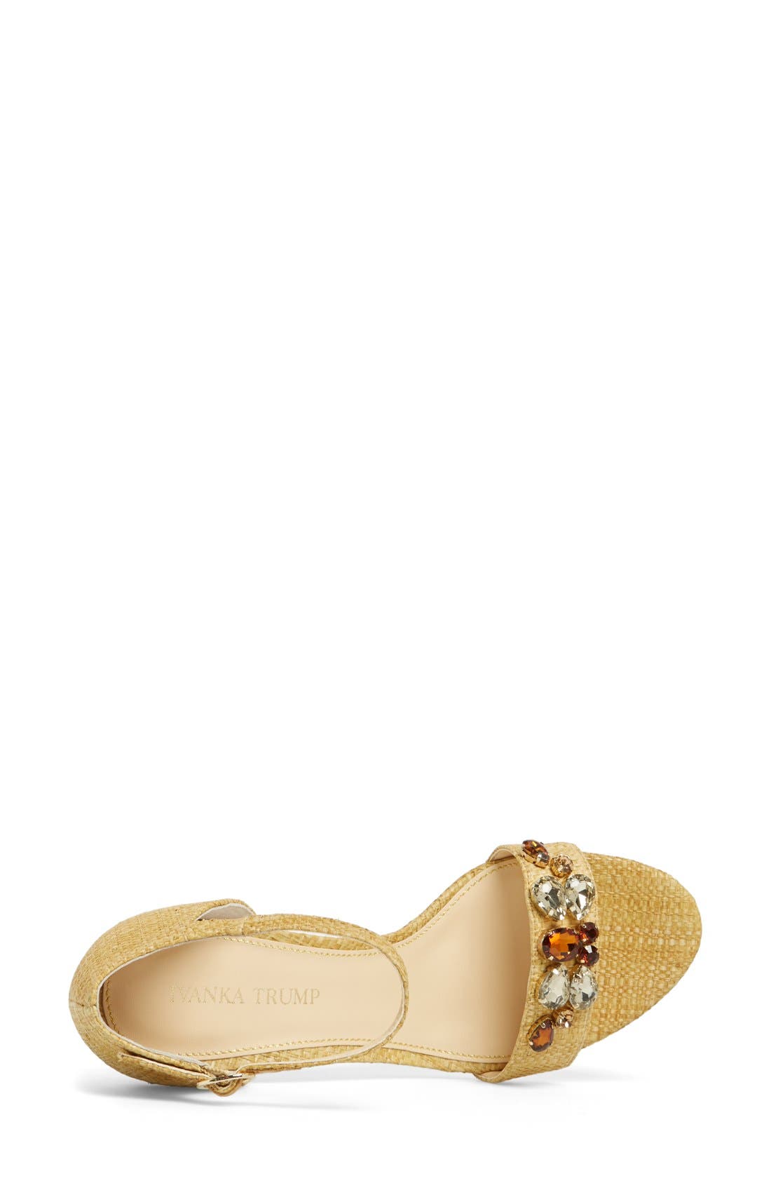 'Gessa' Crystal Embellished Print Sandal, Alternate, color, NATURAL