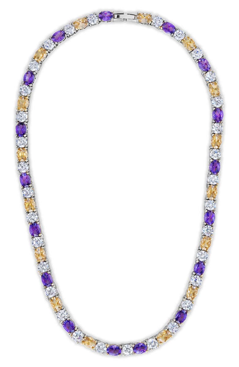 Sterling Forever Ophelia Tennis Necklace, Alternate, color,
