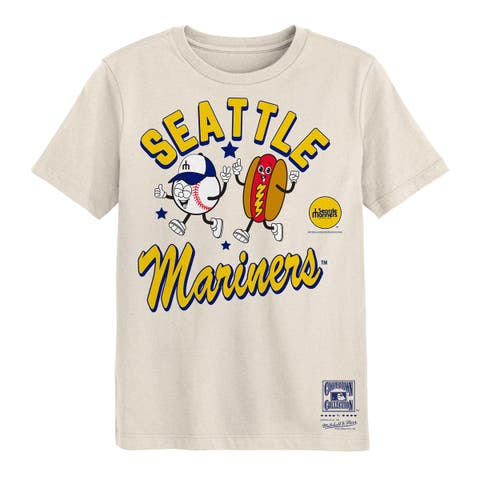 Preschool Mitchell & Ness  Natural Seattle Mariners Snack T-Shirt