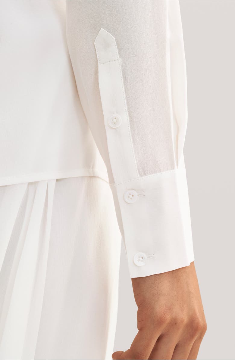 Lilysilk Wrinkle Free Basic Silk Shirt, Alternate, color, Natural White