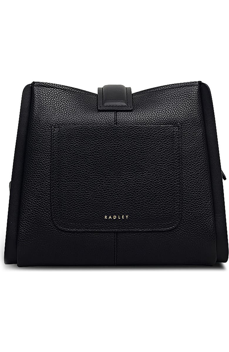Radley Sloane Mews Leather Crossbody Bag, Alternate, color, Black