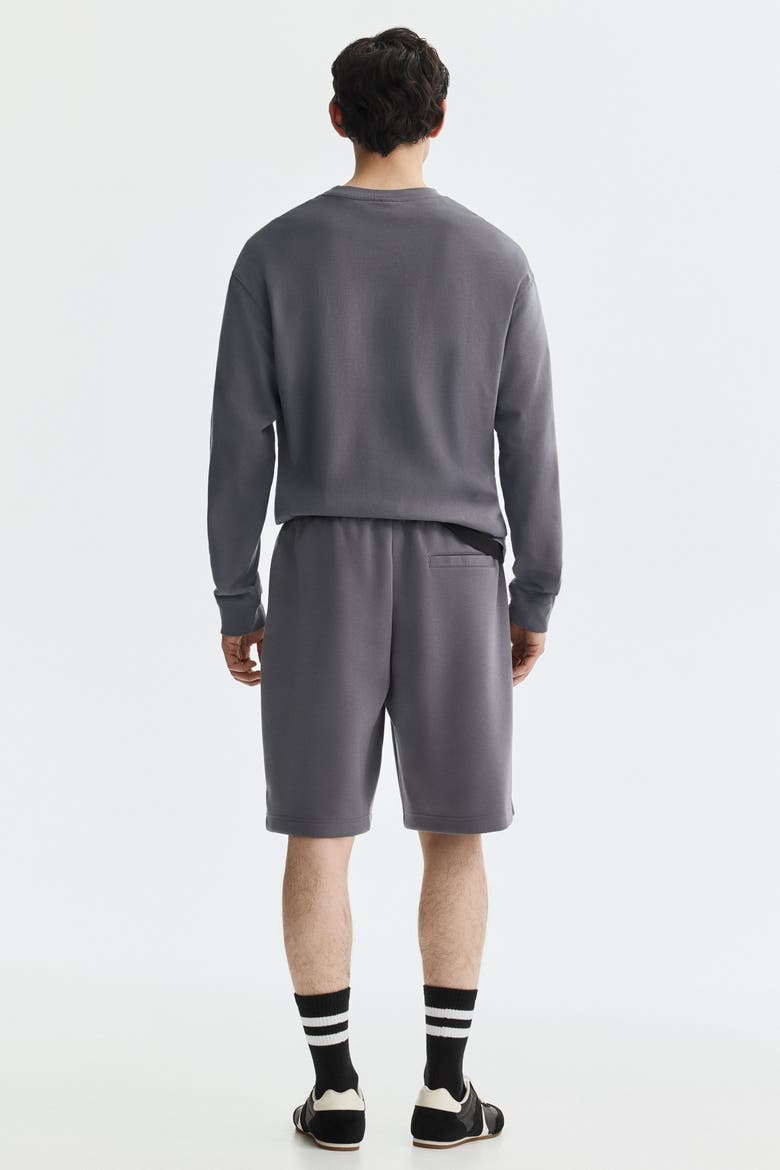 Relaxed Fit Interlock Shorts, Alternate, color, Dark gray