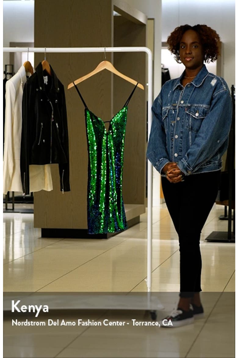 Iridescent Sequin Mini Slipdress video