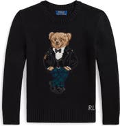 Polo Ralph Lauren Kids' Bear Intarsia Cotton Sweater